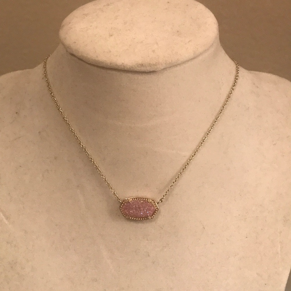 Kendra Scott Elisa choker pink drusy